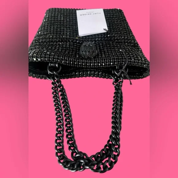 Kurt Geiger NWT Mini Party Tote/Bag All-over Crystals w/ Iconic Bird Head - Picture 7 of 15